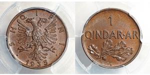 1 Qindarka Albanie Bronze 