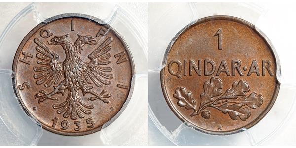 1 Qindarka Albanie Bronze 