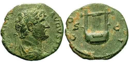 1 Quadrans Roman Empire (27BC-395) Bronze Hadrian  (76 - 138) 