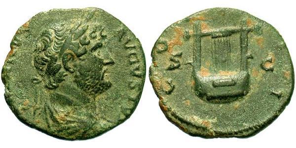 1 Quadrans Roman Empire (27BC-395) Bronze Hadrian  (76 - 138) 