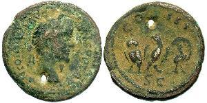 1 Quadrans Римська імперія (27BC-395) Бронза Антоній Пій  (86-161)