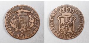 1 Quarto Spanien Cuivre Ferdinand VII d