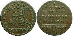 1 Quattrino Папська держава (752-1870) Мідь Пій VII (1742 -1823)