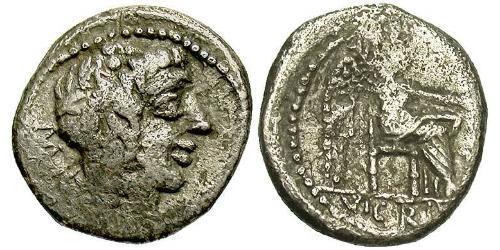 1 Quinarius Repubblica romana (509BC-27BC) Argento 