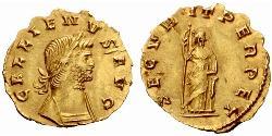 1 Quinarius Empire romain (27BC-395) Or Gallien (218-268)