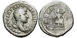 1 Quinarius Roman Empire (27BC-395) Silver Hadrian  (76 - 138) 