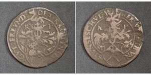 1 Raitpfennig 波希米亚 銅 Ferdinand I, Holy Roman Emperor(1503-1564)