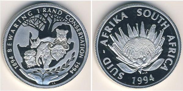 1 Rand Sudáfrica Plata 