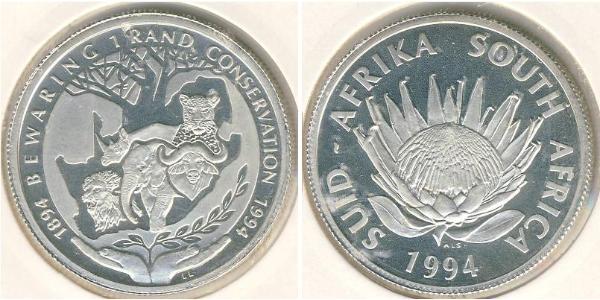 1 Rand Sudáfrica Plata 