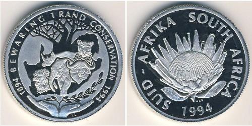 1 Rand South Africa Silver 