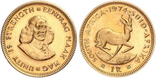 1 Rand South Africa 金 