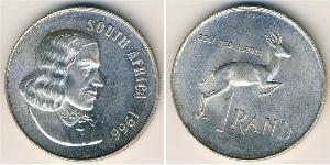 1 Rand South Africa 銀 