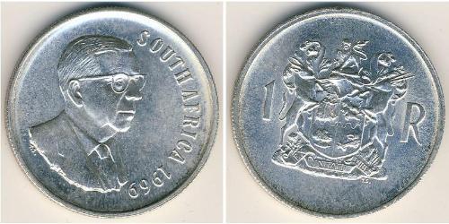 1 Rand South Africa 銀 