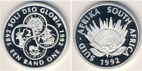 1 Rand South Africa 銀 