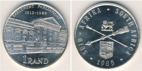 1 Rand South Africa 銀 