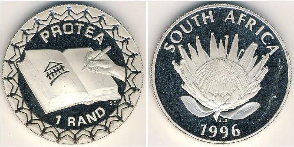 1 Rand South Africa 銀 