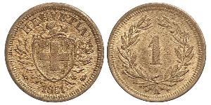 1 Rappen Suiza Bronce 