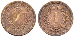 1 Rappen Switzerland Bronze 