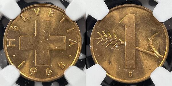 1 Rappen Schweiz Bronze 