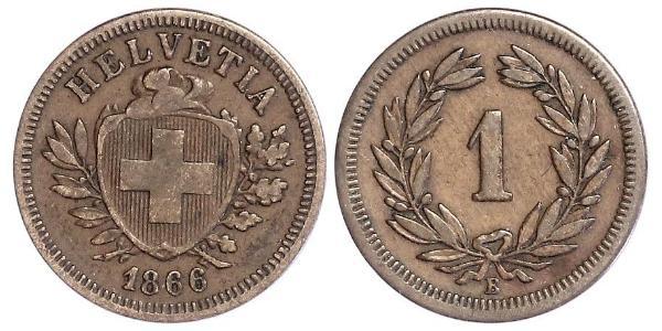 1 Rappen Schweiz Bronze 