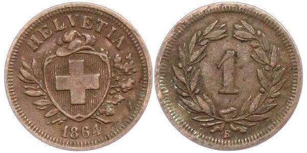 1 Rappen Schweiz Bronze 