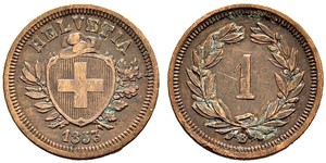 1 Rappen Suisse Bronze 