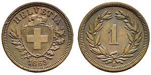 1 Rappen Suisse Bronze 