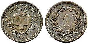 1 Rappen Switzerland Bronze 