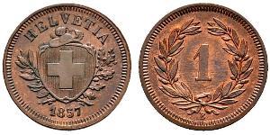 1 Rappen Switzerland Bronze 
