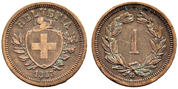 1 Rappen Switzerland Bronze 