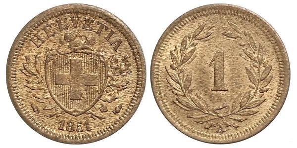 1 Rappen Switzerland Bronze 