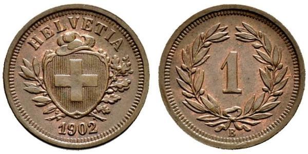 1 Rappen Switzerland Bronze 