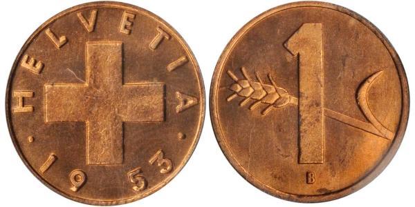 1 Rappen Switzerland Bronze 