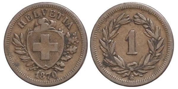 1 Rappen Switzerland Bronze 