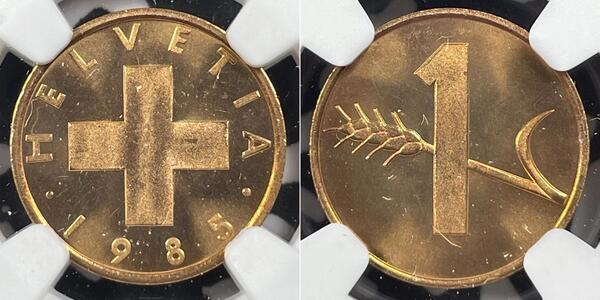 1 Rappen Switzerland Bronze 
