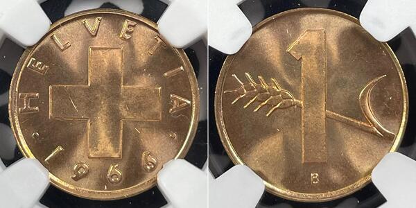 1 Rappen Switzerland Bronze 