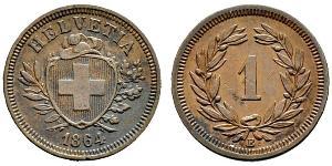 1 Rappen Svizzera Bronzo 