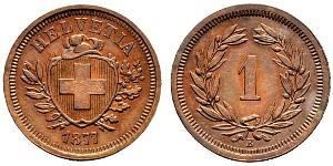 1 Rappen Svizzera Bronzo 