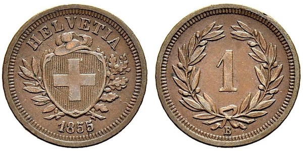 1 Rappen Svizzera Bronzo 