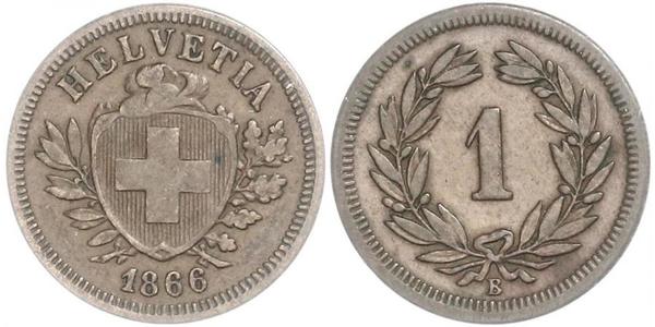 1 Rappen Svizzera Bronzo 