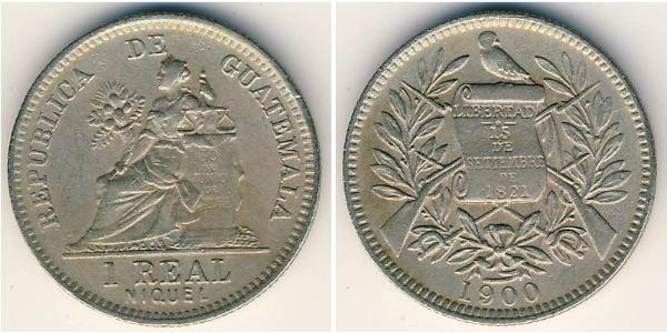 1 Real Guatemala (1838 - ) Argent 