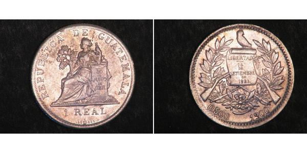 1 Real Guatemala (1838 - ) Argent 