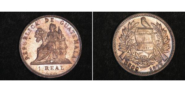 1 Real Guatemala (1838 - ) Argent 