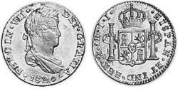 1 Real Nouvelle-Espagne (1519 - 1821) Argent Ferdinand VII d