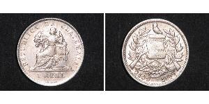 1 Real Guatemala (1838 - ) Argento 