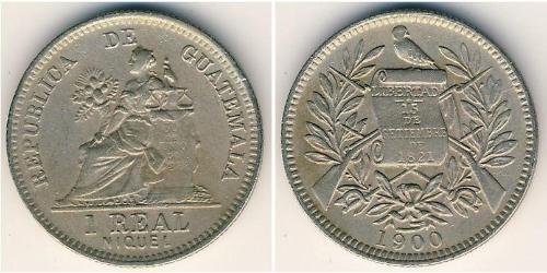 1 Real Guatemala (1838 - ) Argento 