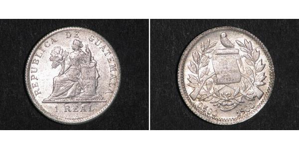 1 Real Guatemala (1838 - ) Argento 