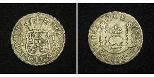 1 Real Vicereame della Nuova Spagna (1519 - 1821) Argento 