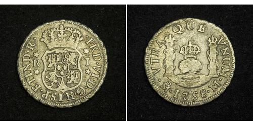 1 Real Vicereame della Nuova Spagna (1519 - 1821) Argento 