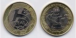 1 Real Brasil Bimetal 